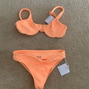 Ele Swims Peach Bikini